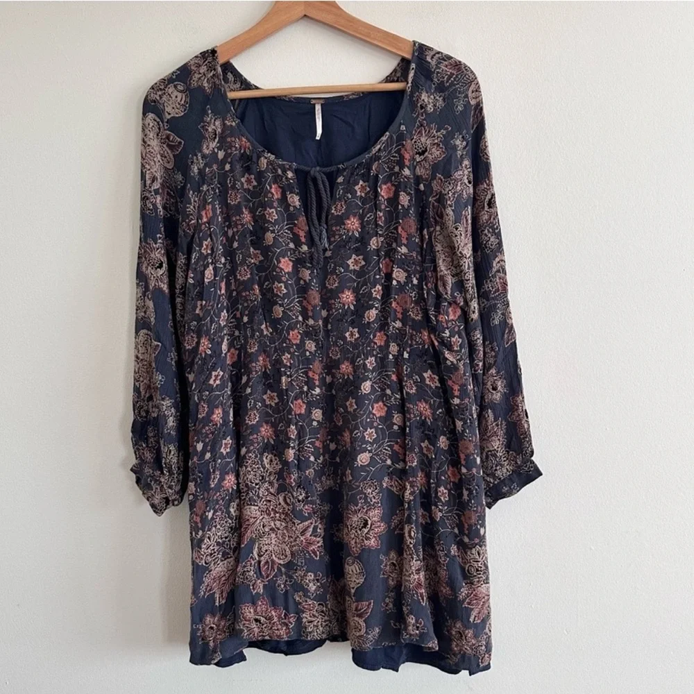FREE PEOPLE Lucky Loosey Paisley Mini dress - Picture 4 of 9